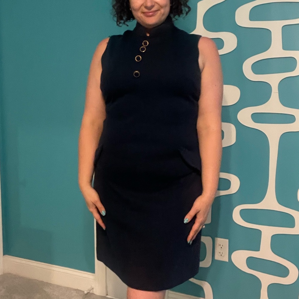 Vintage Navy Shift Dress